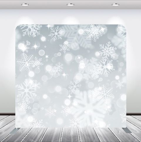 Silver Snowflake photo booth backdrop