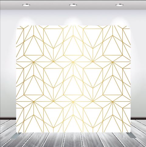 White Art Deco photo booth backdrop